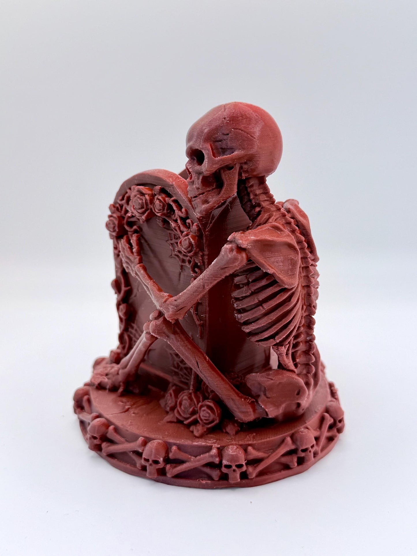Skull and Roses Gothic Pen Holder
