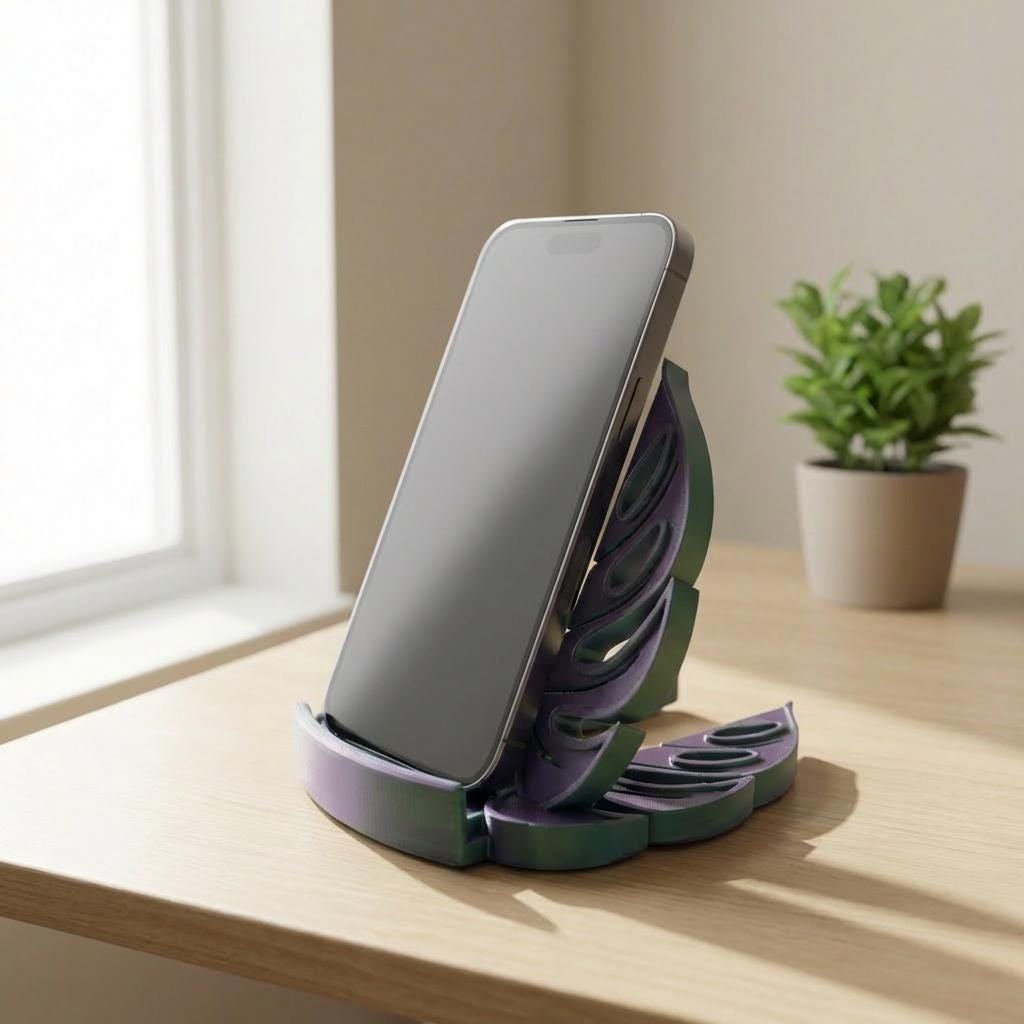 Monstera Phone Holder - 3d Printed