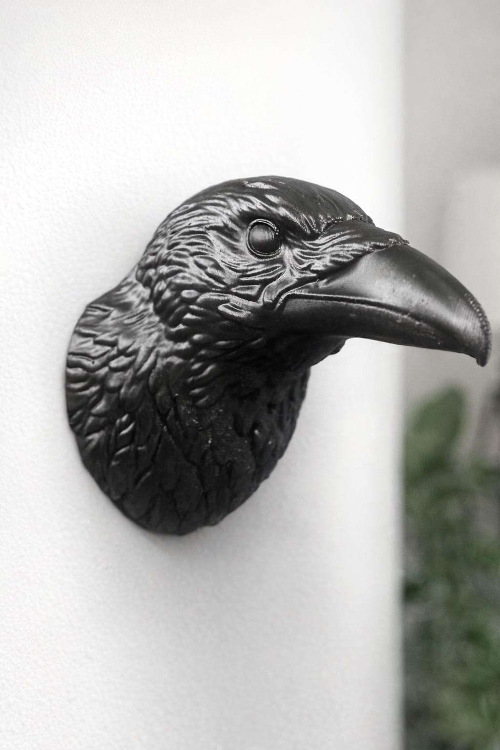 Gothic Crow Head Wall Decor