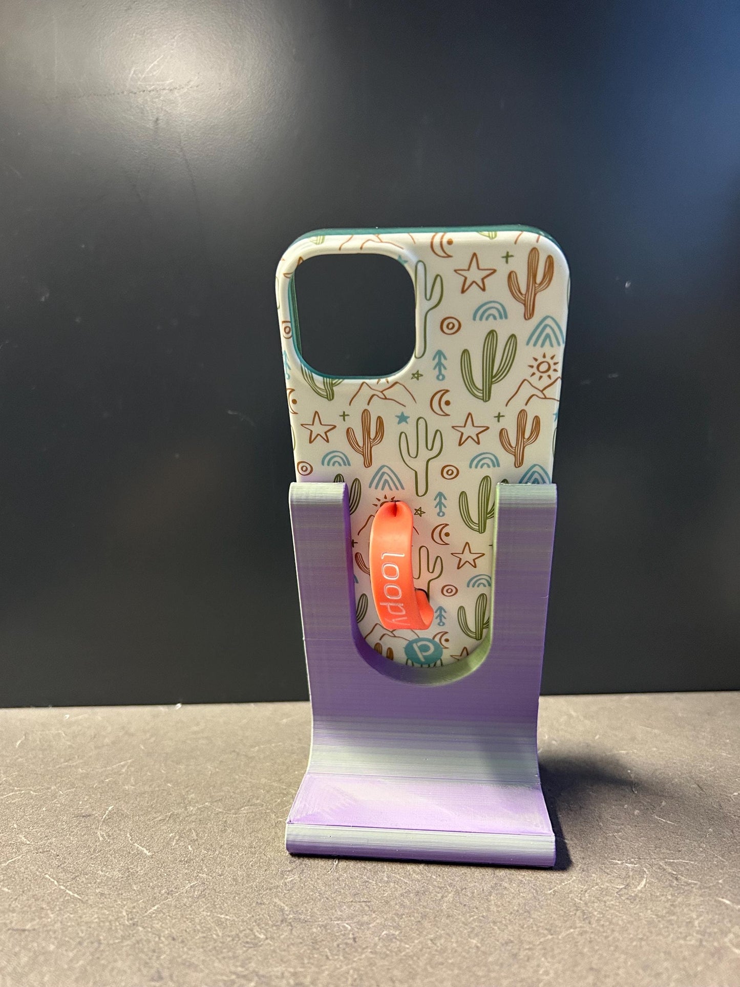 Cell Phone Stand - 3D Printed Loop Grip, Universal Phone Holder