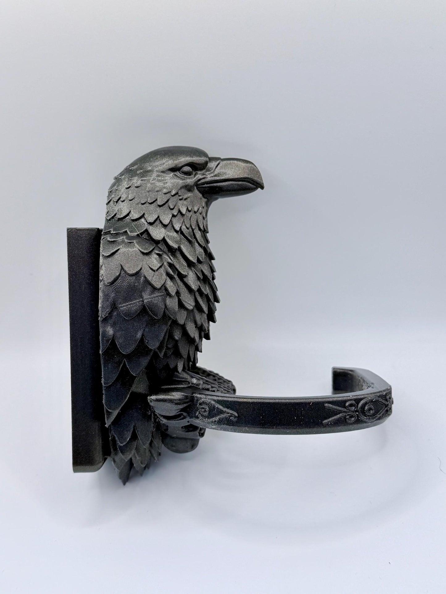 Gothic Raven Curtain Holder Set of 2 – Dark Fantasy Wall Decor