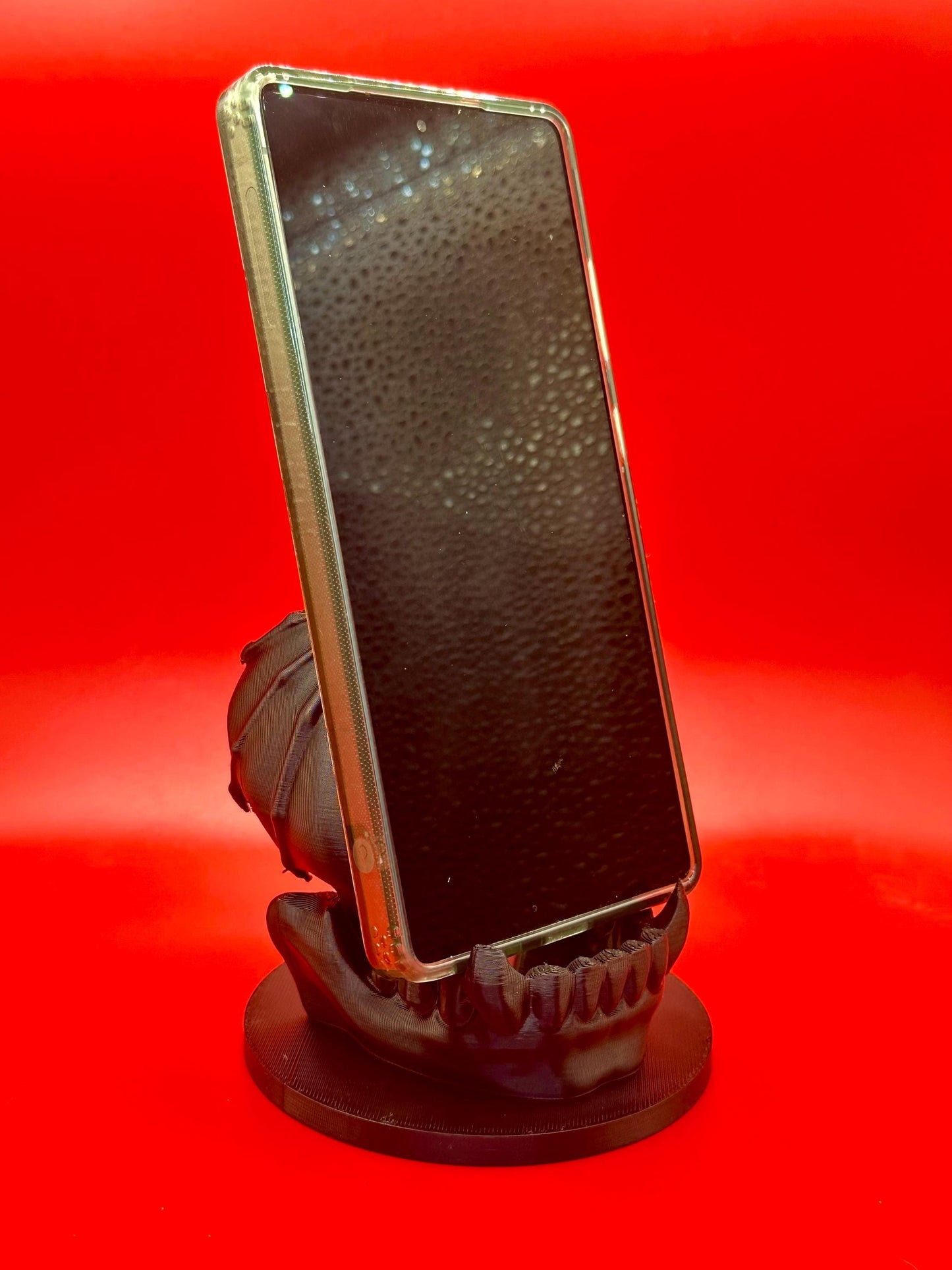 Gothic Phone Stand with Bat Wings | Universal Desk Holder | Works with All Phones & Cases