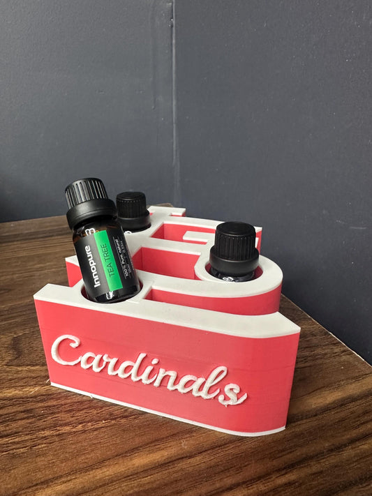 Essential Oil Holder – Cardinals Decor, 3D Printed Roller Organizer
