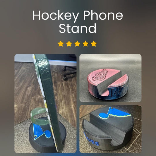 Hockey Phone Holder – Sports Fan Gift, 3D Printed Desk Accessory