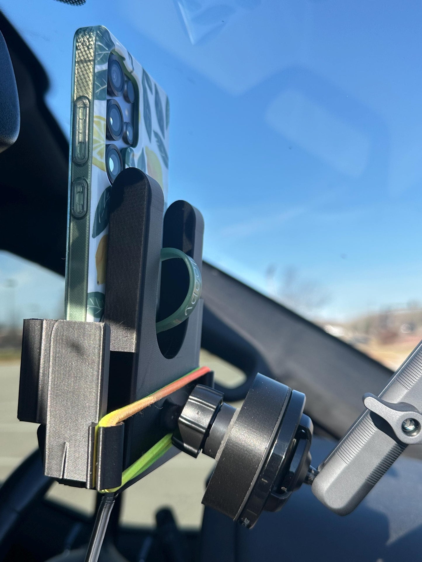 Car Phone Mount for Loop Style Cases Finger Loop Grip Compatible Holder Works with MagSafe Base