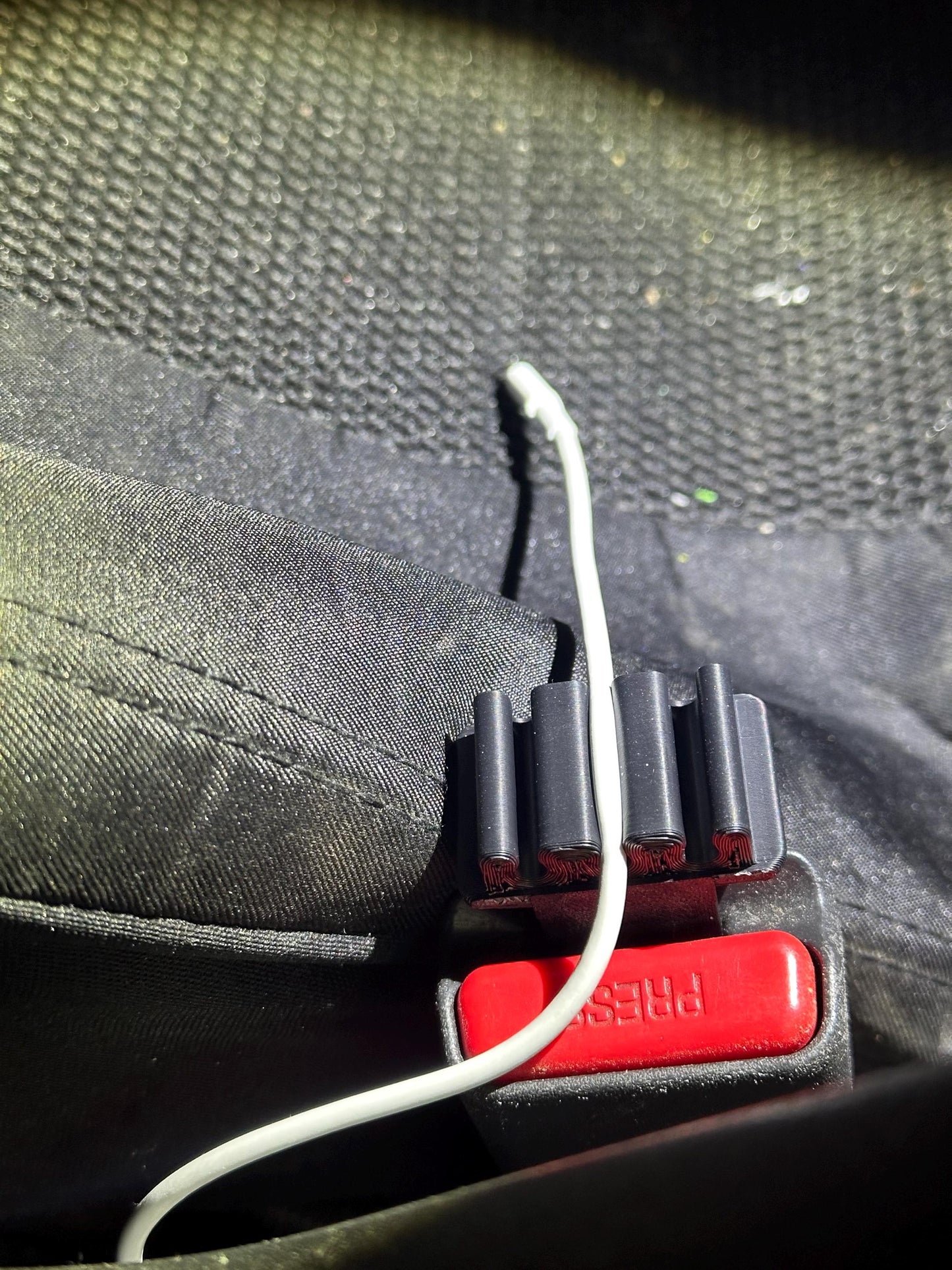 3D Printed Car Cable Holder – Seatbelt Clip, Universal Accessory