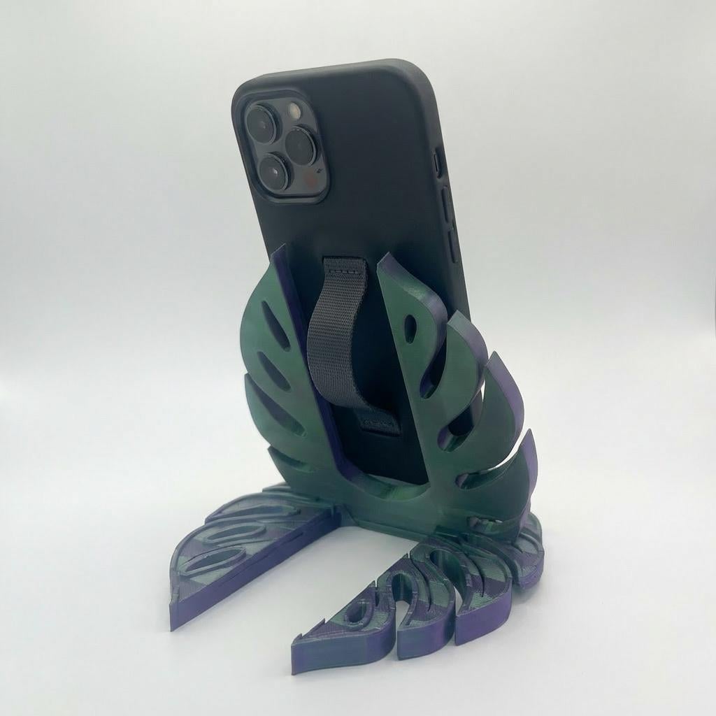 Monstera Phone Holder - 3d Printed