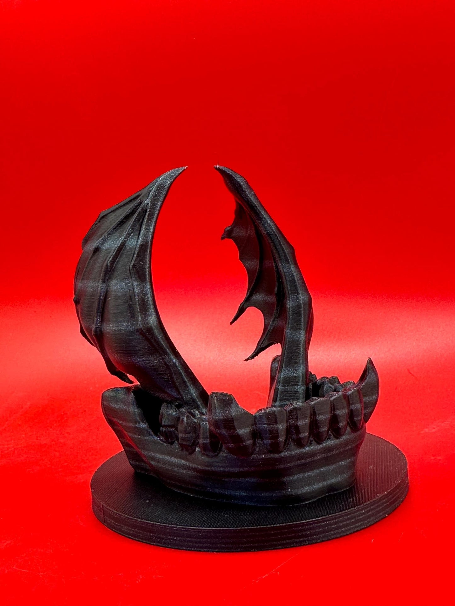 Gothic Phone Stand with Bat Wings | Universal Desk Holder | Works with All Phones & Cases