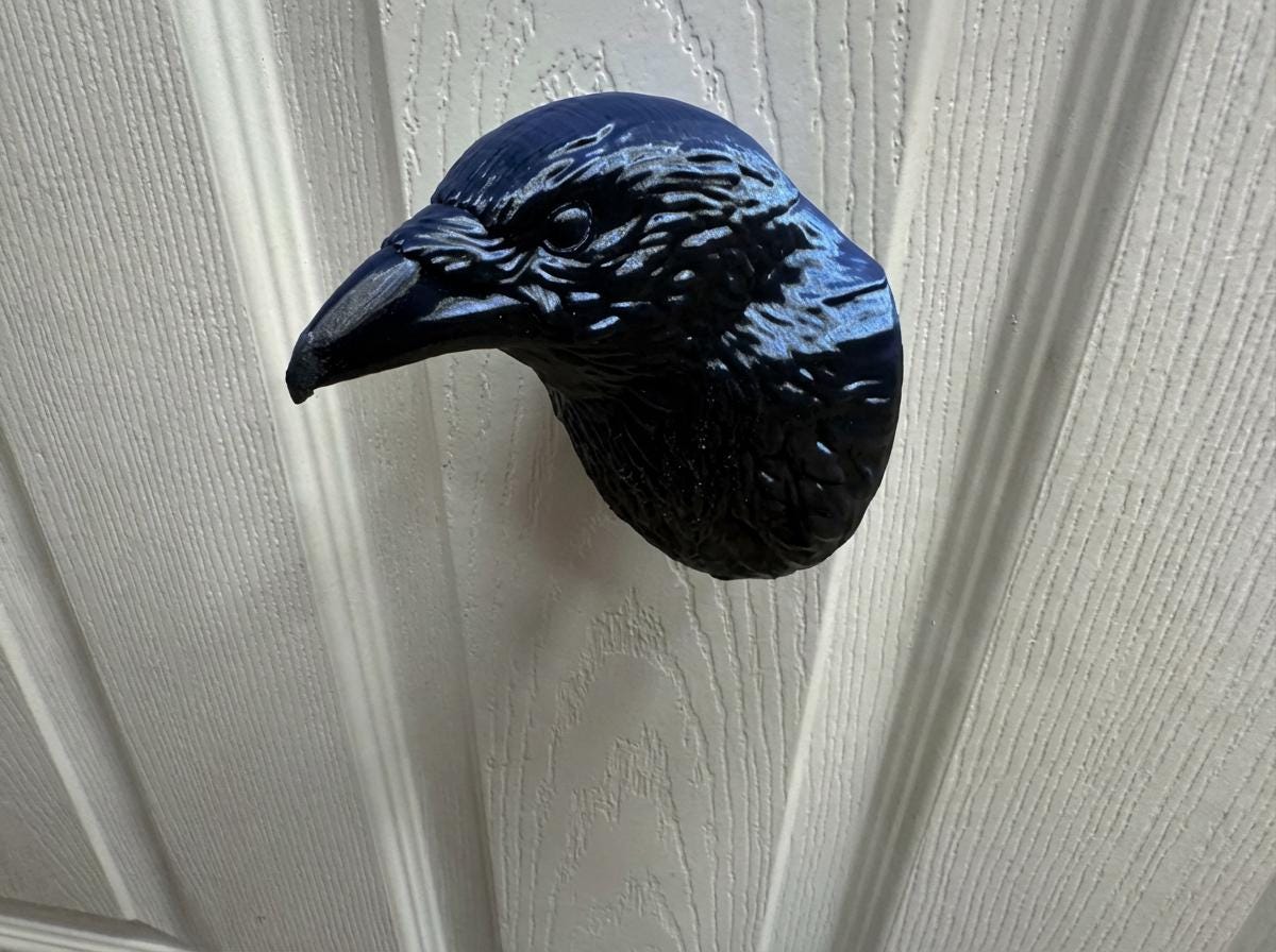 Gothic Crow Head Wall Decor