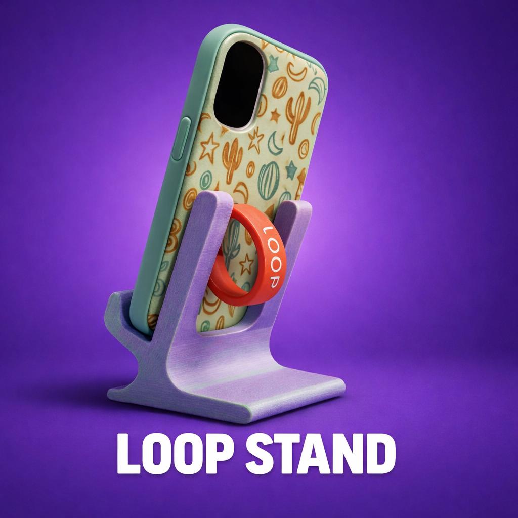 PopSocket & Loop Case Phone Stand | Wobble‑Free Grip Holder | 3D Printed Desk Stand