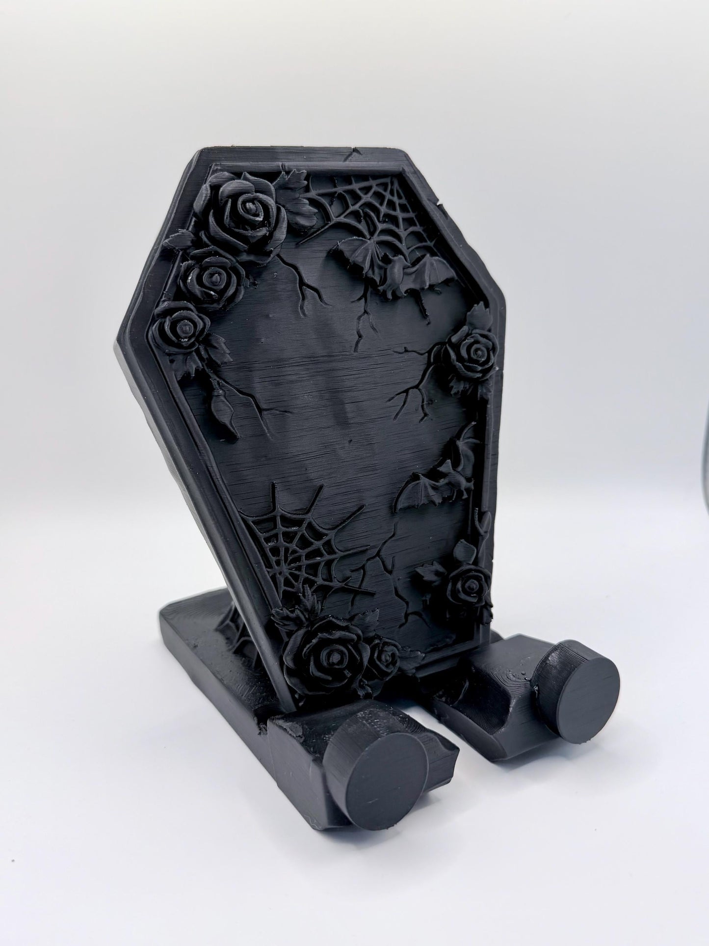 The Necrobloom Coffin Phone Stand