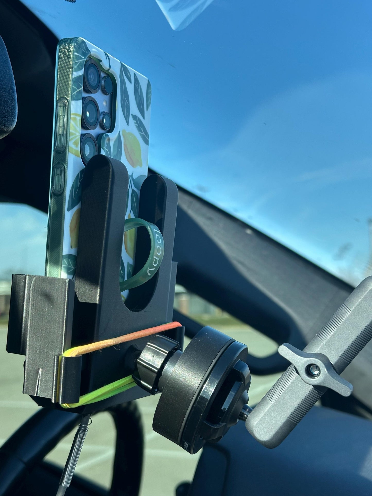 Car Phone Mount for Loop Style Cases Finger Loop Grip Compatible Holder Works with MagSafe Base